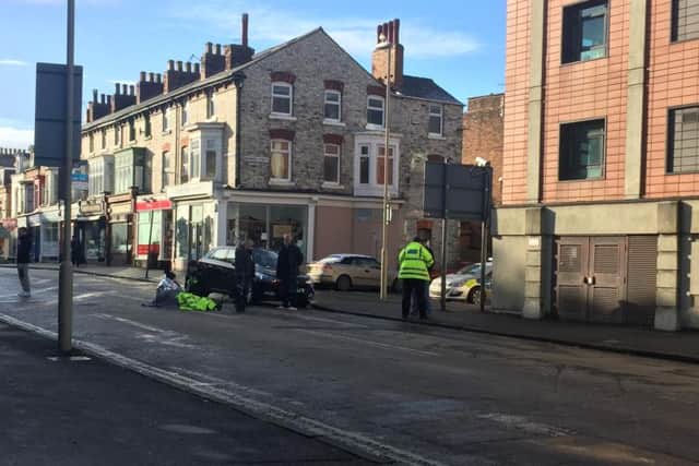 The woman was treated by paramedics but has no visible injuries
