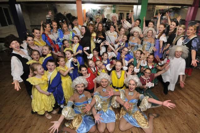 Julie Hatton performers prepare for Beauty and the Beast ..the Cast .group.pic Richard Ponter180301f