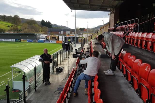 Boro boss Steve Kittrick is interviewed by the FIFA Football show