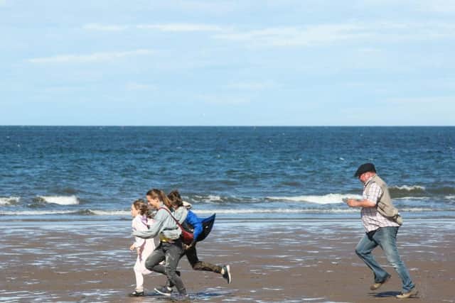 Filming for 'The Runaways' on Whitby beach in the summer. Picture: Ceri Oakes.