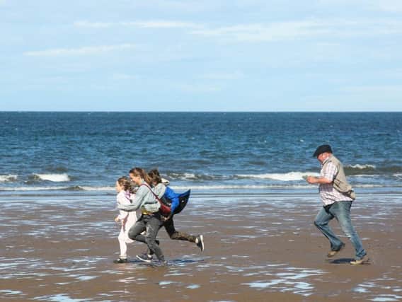 Filming for 'The Runaways' on Whitby beach in the summer. Picture: Ceri Oakes.