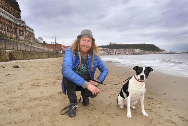Steve Crawford pictured with his dog Bertie