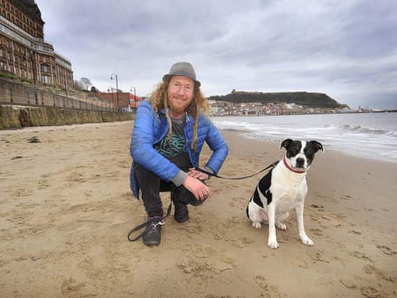 Steve Crawford pictured with his dog Bertie
