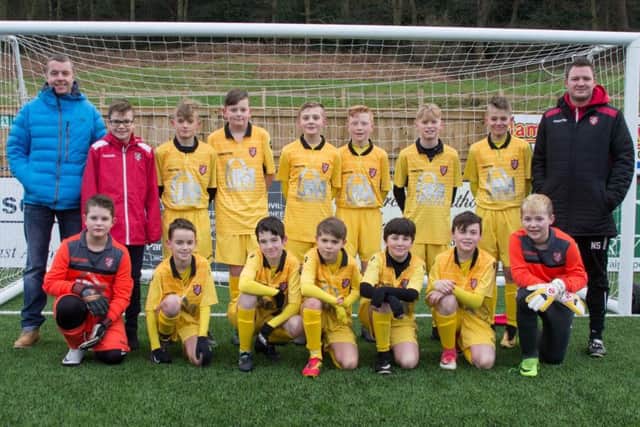 Scarborough Athletic Under-12s line up before their resounding win. Picture by Steve Lilly.