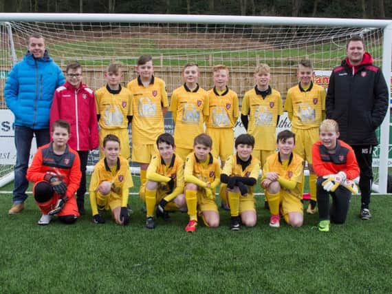 Scarborough Athletic Under-12s line up before their resounding win. Picture by Steve Lilly.