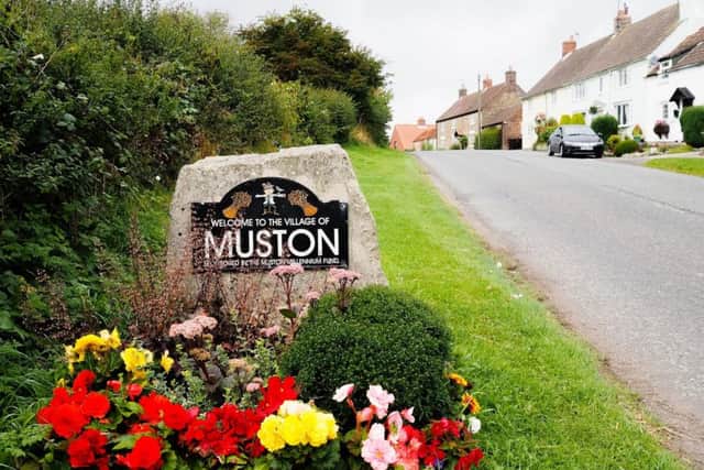 Entering Muston village, Filey.