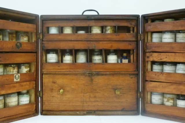 The medicine cabinet in the Woodhams-Stone Collection.