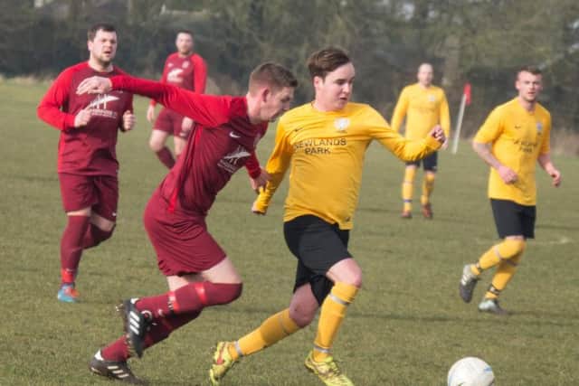 Aidan Thomas scored Newlands' goal in their 1-1 draw at Angel. Picture by Steve Lilly.
