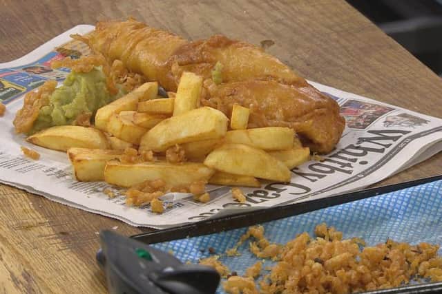 James Martin served his fish and chips in a copy of the Whitby Gazette.