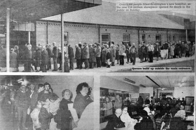 People queued to get a first look around the hospital