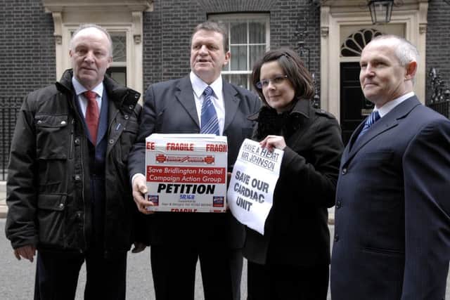 A petition to save services at the hospital reached Downing Street in 2008