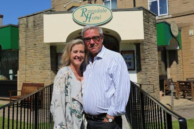 Steph and Dom Parker outside the Ransdale Hotel