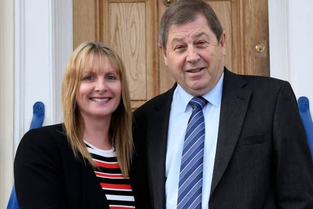 Vanessa Rowbottom is pictured with David Dowson.