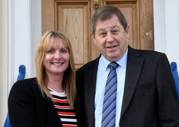 Vanessa Rowbottom is pictured with David Dowson.