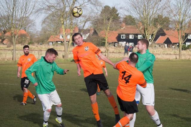 Sherburn take on Snainton in the League Trophy quarter-final
Picture by Steve Lilly