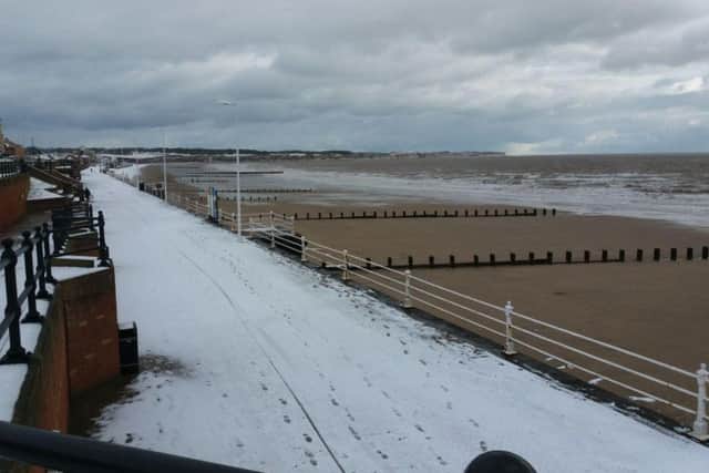 Bridlington seafront this morning