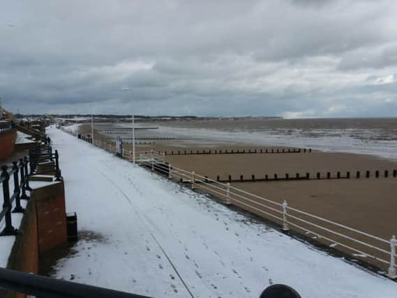 Bridlington seafront this morning