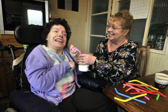 Clare Daglish and mum Ali Wilkins with the new silicone straws. 180915a