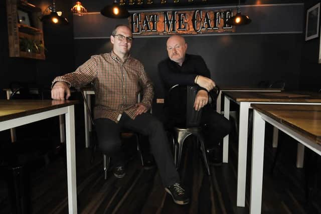 Stephen Dinardo and Martyn Hyde at Eat Me.