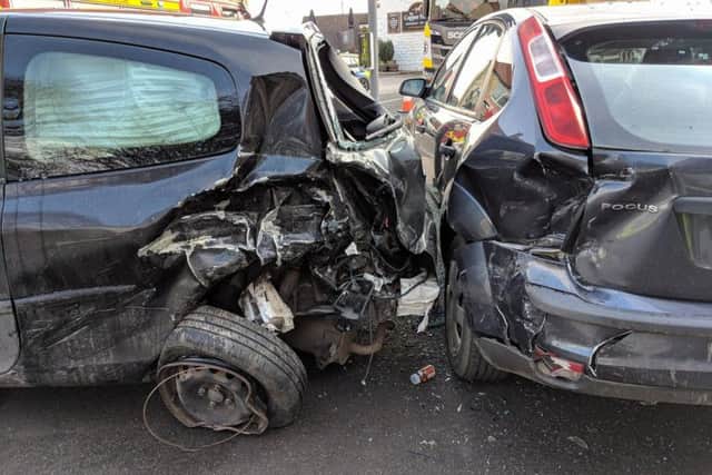 Pictures from the crash. Credit: North Yorkshire Police
