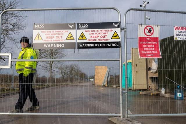 The guard dog ate pellets thrown over a fence at a site earmarked for fracking in Kirby Misperton.