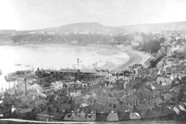 Early 1900s view of Scarboroughs old town and south bay.