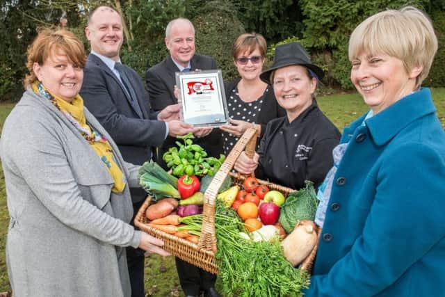 Michelle Martin (quality assurance manager), Shaun Mancrief (head of facilities management), Cllr Patrick Mulligan, Caron Longden (Soil Associations national development manager food for life), Jenn Smith (training and development officer), June Taylor (technical support manager).