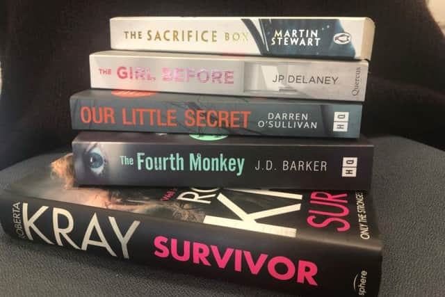 Crime and thriller novels.