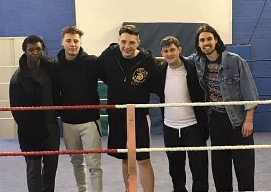 Roan Stanley (second from left) with John Newman (centre)