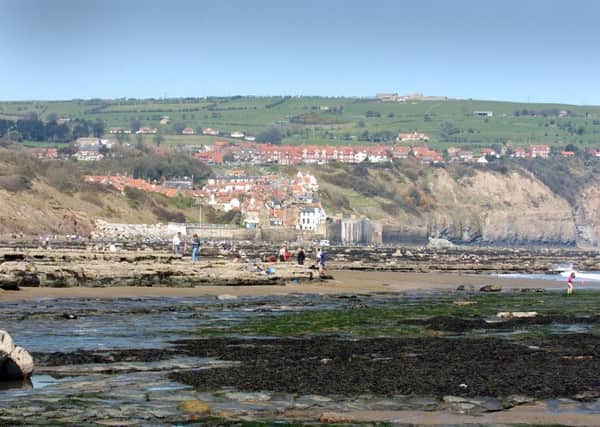 Rock pools provide great interest for all at Robin Hood's Bay.