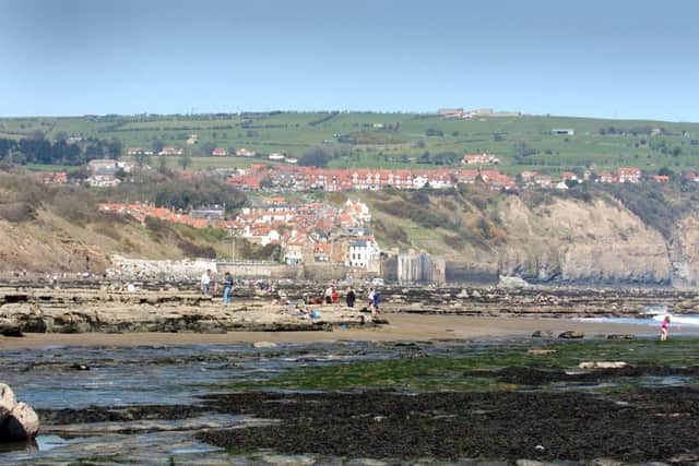 Rock pools provide great interest for all at Robin Hood's Bay.