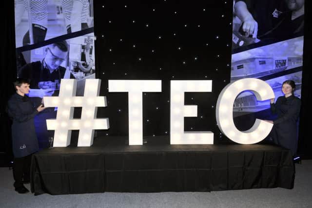 Scarborough Tec on Filey road hosts a special evening of food and drink prepared by top local chefs and Tec students. Preparing for guests . pic Richard Ponter 181117b