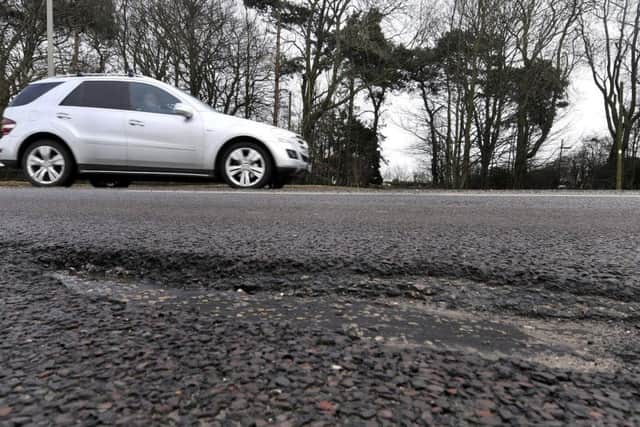Pothole on A64