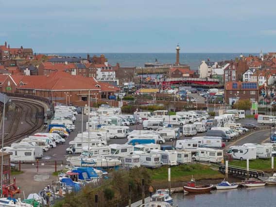 Campervans parking in Whitby. Picture by Peter Horbury.