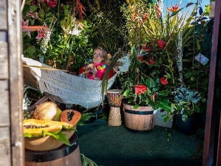 Launch of a new Secret Sheds feature for this years Harrogate Spring Flower Show 2018, pictured Fiona Fisk, Floral Pavilion Coordinator for the Harrogate Flower Show, in one of the secret sheds.