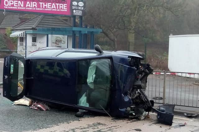 The incident happened off Peasholm Roundabout