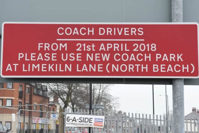 A sign at the old coach park in Hilderthorpe Road
