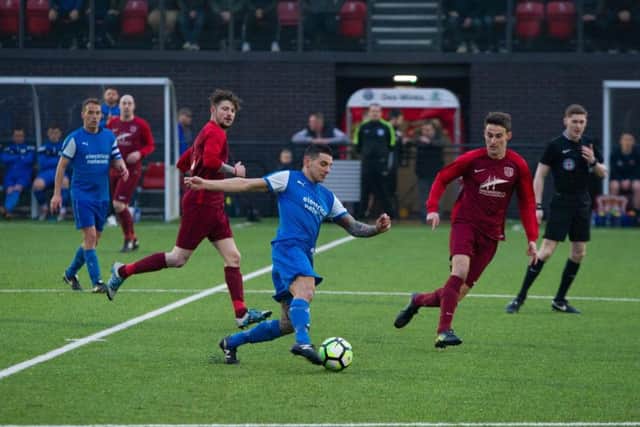 Sam Garnett on the ball for Trafalgar. Picture by Andy Standing