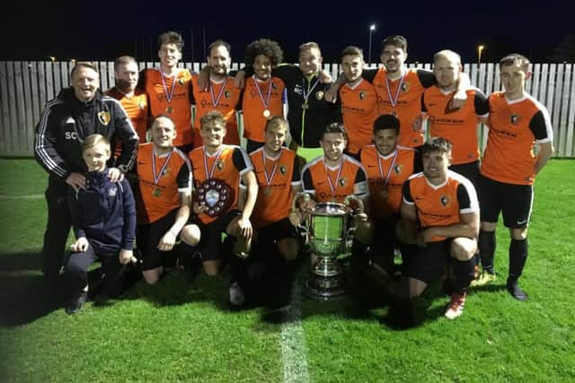 Edgehill celebrate their League Cup success