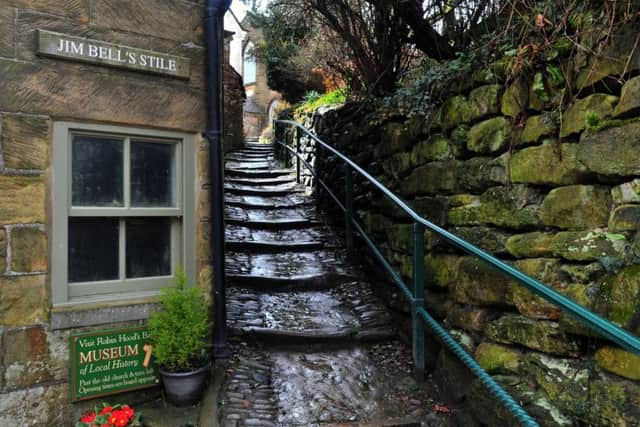 One of Robin Hood's Bay's intriguing snickets and alleyways.