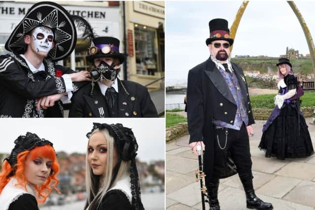 Some of the stunning outfits on show at Whitby Goth Weekend 2018.