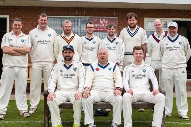 Staithes line up before their win at Staxton