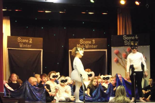 Filey CofE Nursery and Infants Academy children during one of the performances of The Silver Swan.