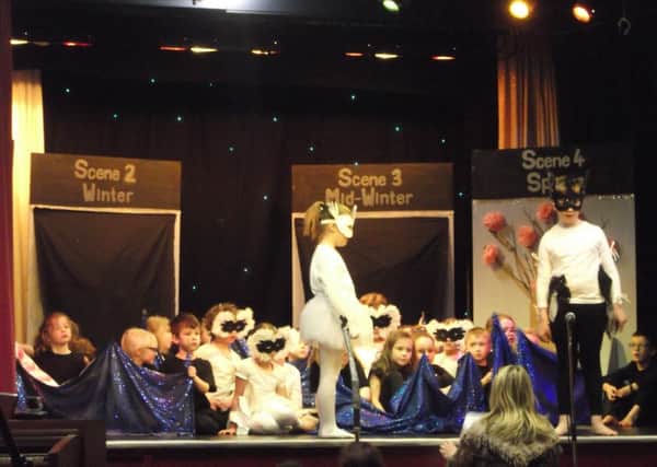 Filey CofE Nursery and Infants Academy children during one of the performances of The Silver Swan.