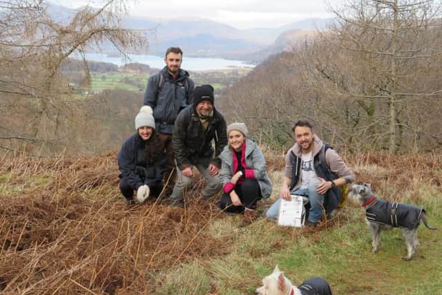 Mike and some of the family in the Lake District.