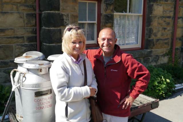 Mike and wife Michelle at Goathland station.