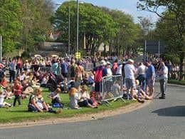 Crowds gather at Peasholm Gap