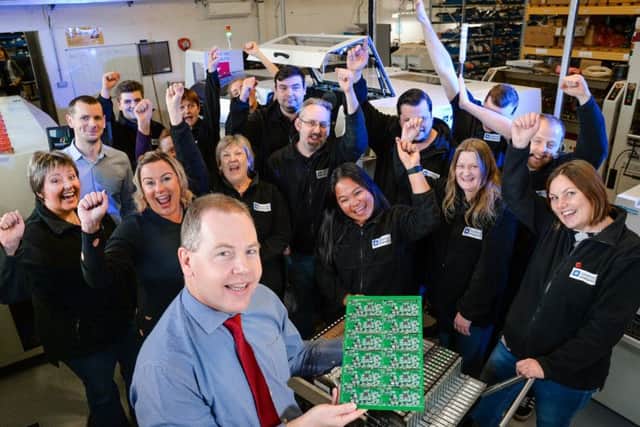 Contract Production Ltd managing director Simon Norris with the Pickering-based team.