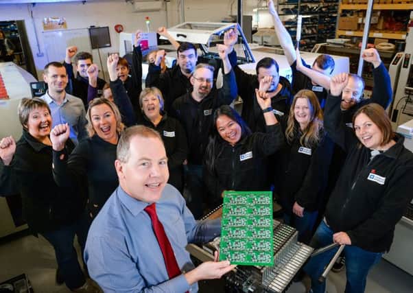 Contract Production Ltd managing director Simon Norris with the Pickering-based team.