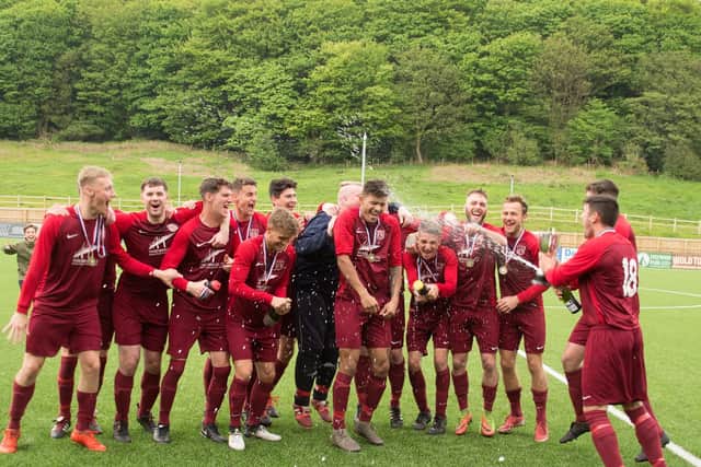 Angel celebrate their Sunday FA Cup final win against West Pier
PICTURES BY STEVE LILLY